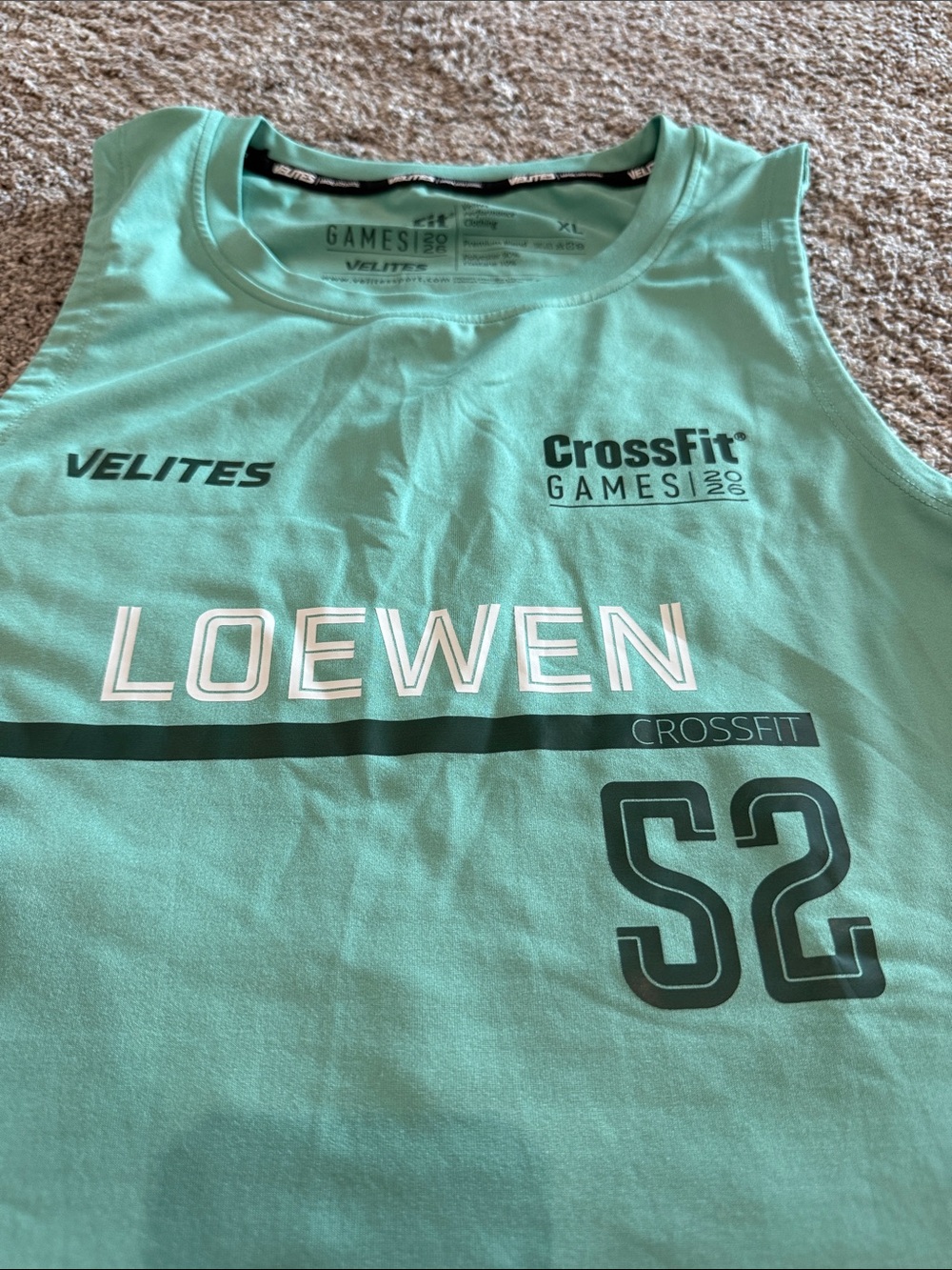 Loewe Mint Green Cropped Athletic Tank Top - Picture 2 of 4